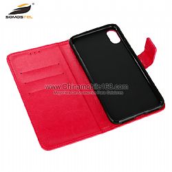 Wholesale classic stand wallet cover magnetic flip PU leather mobile phone case