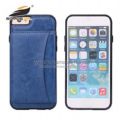 Luxury PU Leather Case with Card Holder Back Cover For iPhone 6 6s plus