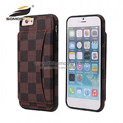 Military style camouflage Top leather Hard Case back cover card slot Case For iPhone 6  6s