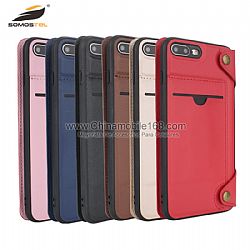 Commercial style removable leather case with card slot for LG G6/K10