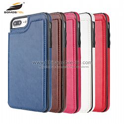 Mayoreo estuche de cuero imán plegable con cartera para Iphone 6G/6Plus