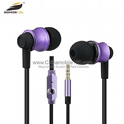 Mic and Remote Noise Isolating In-Ear BJ-806 Hifi Stereo Earphones for all smartphones
