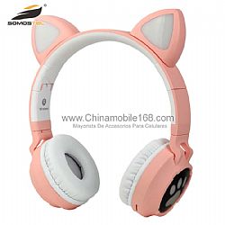 Children V5.0 Wireless Headphones with Foldable Cat Ears for Smartphones PC Tablet