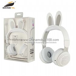 KE-01 Rabbit Ear LED Light Up Wireless Headphones with Microphone
