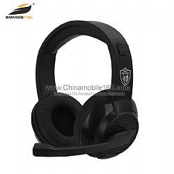 WHOLESALE BLACK GAME HEADPHONE WITH SOFT HEADPHONE