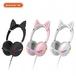 SMS-CJ18 RGB Cat Ear Gaming Headset with Microphone