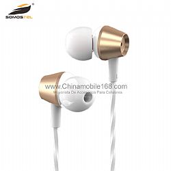 Auriculares de elegante con carcasa de aleación de aluminio con conector AUX de 3.5 mm