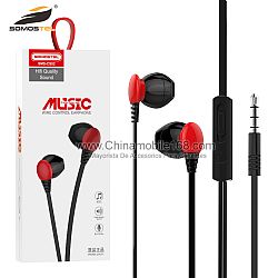 SMS-CS02 3.5MM audio jack music wire control earphone