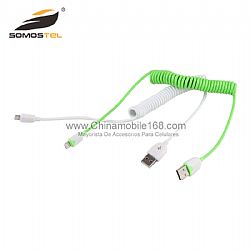 Primavera Micro USB cable cargador para Samsung Galaxy S3 S4 FG Reino Unido para el iPhone 5