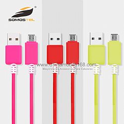 V8 Unico Color  USB Data Sync Cable de carga para iphone Android