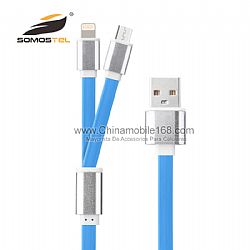 2 in1 USB Cable Charge Cord Magnet Absorb Charging for iPhone Andriod at the same time