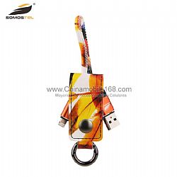 Popular stretch keychain design for fast charging USB cable