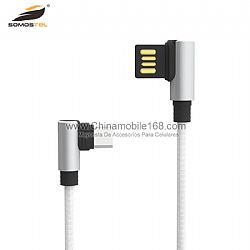 El cable USB de cargador rápido más duradero de 90 grados para Type-C