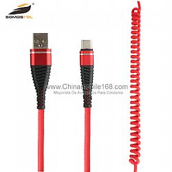 2019 Nueva llegada 1.2 m de largo de material de nylon micro cable usb