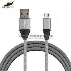 Mayoreo cable usb de carga rápida con conector aleacion de zinc