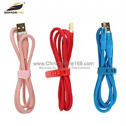 2.4A cotton braided zinc alloy fast charging cord
