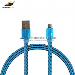 Wholesale 100cm cotton braided usb data cord for Type-C/V8
