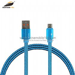 Mayoreo 100 cm algodón trenzado cable de datos usb para Type-C / V8