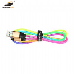 Cable USB de datos trenzados de algodón de salida 2.0A
