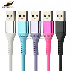 2.4A aluminum TPE charging cable