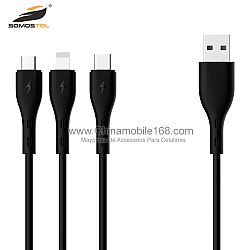 2.4A LED luz PVC cable USB de datos rápida