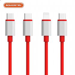 60W 20W PD TYPE-C TPE usb fast charging cable for notebooks