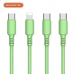 Cable PD TYPE-C 60W 20W usb de silicona de grado alimenticio