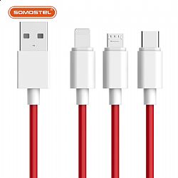 5V3A Macaron Color Silicone TPE USB Cable