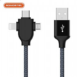 3 en 1 Cable de datos de carga rápida USB