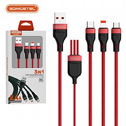 SMS-BW14 One-line three-use 2.4A fast charging cable