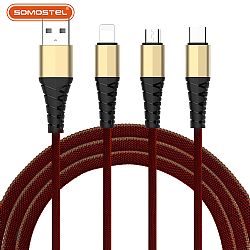 Cable de carga y datos USB de trenza metálica