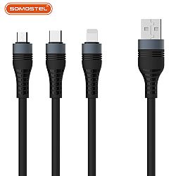 Cable USB de datos TPE de alta elasticidad de 2,4 A