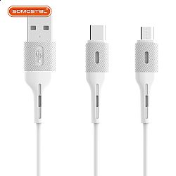 PVC Stripe Charging Port Charging and Data Cable with Indicator Light