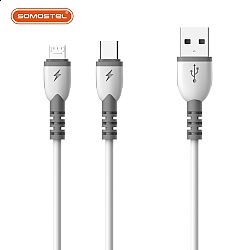 2.1A Dual Color Cable USB de carga rápida