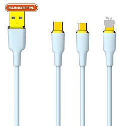 Cable USB de carga rápida de silicona 2.2A