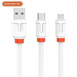 Dual Colour 2A USB Data Cable High Flexibility TPE Quick Charging Cable