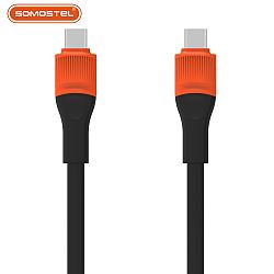 Cable de datos bicolor de material TPE de carga rápida 60W/27W PD