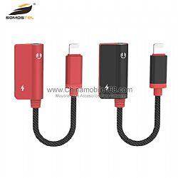 Lightning to 3.5mm Dual Port Headphone Jack Adapter