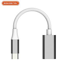 Cable adaptador de aluminio portátil para interfaz tipo C a I-PH con carga y transferencia de datos