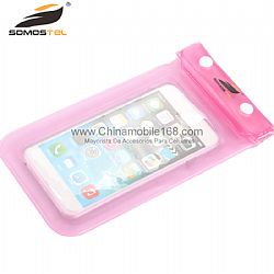 Universal Cell Phone Waterproof Bags Wholesale Transparent Pink