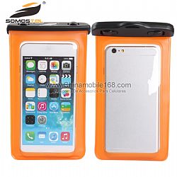 Universal Cell Phone Waterproof Bags Wholesale Transparent Orange