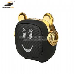 Mini speaker cartoon metallic design support TF/USB card slot
