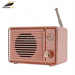 Classic radio-shaped  mini wireless speaker with strong FM function