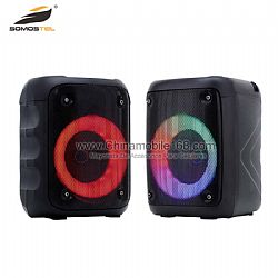 Small and portable bluetooth speaker with colored LED lighting