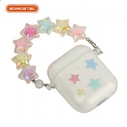 Double Buckle TPU painted wireless headphone protector case with Bracelets