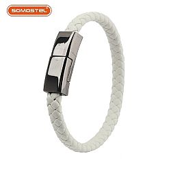 20cm PU Leather USB Charging Cable