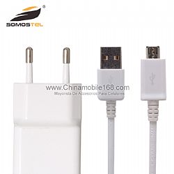 EU Wall Charger+USB Data Cable For Samsung Galaxy Note 2 II N7100 S3