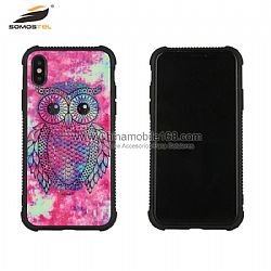 Gran venta funda protectora de cristal TPU + PC con bonito diseño