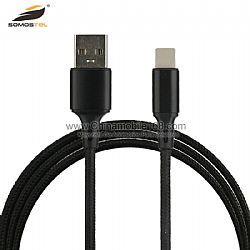 Línea de cable de usb de aluminio trenzado de algodón de 1,2 metros de alta velocidad