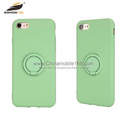 Macaron color spray oil TPU phone protectors with ring stand